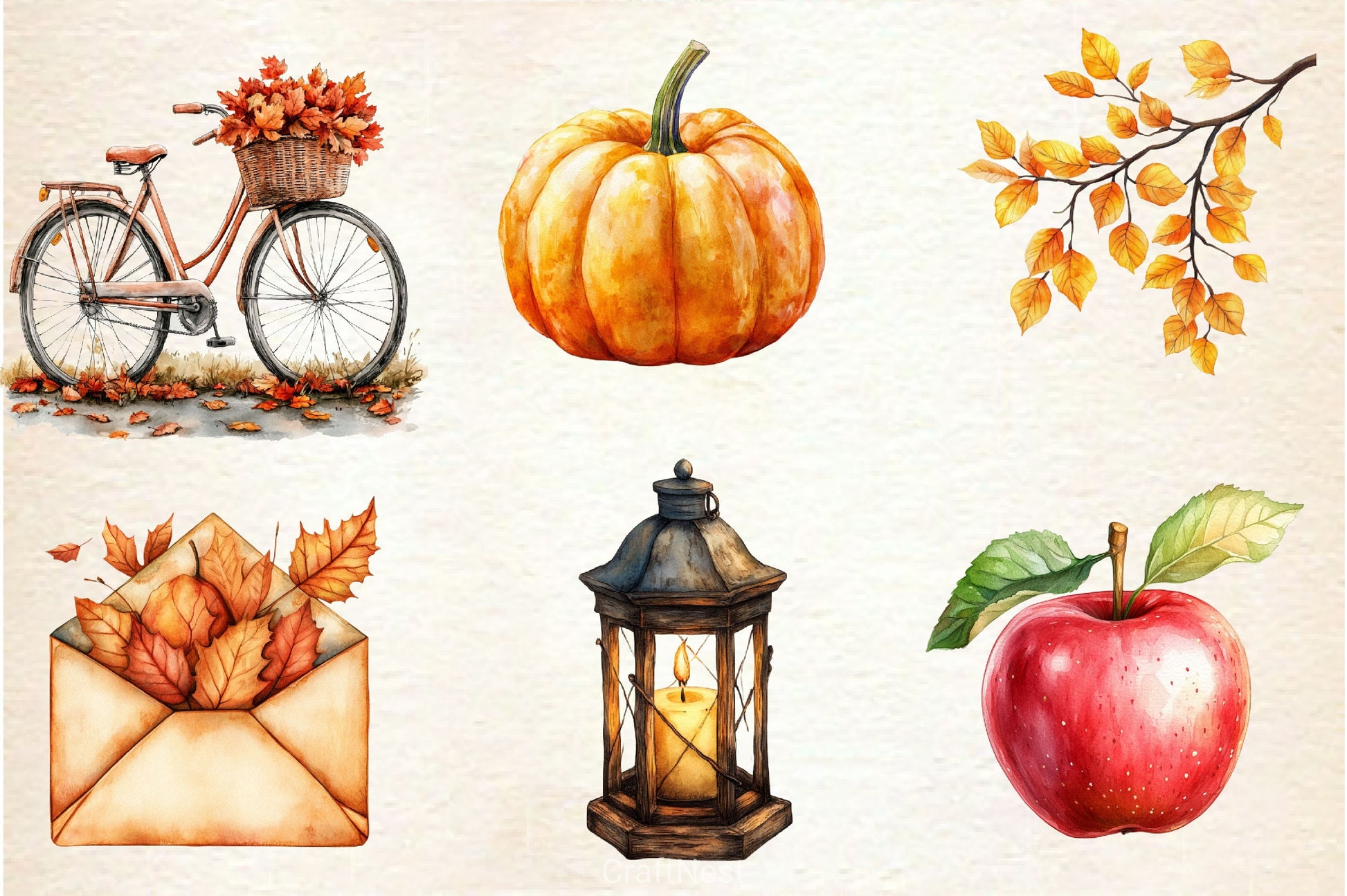 Lovely Autumn Clipart Bundle - CraftNest - Digital Crafting and Art