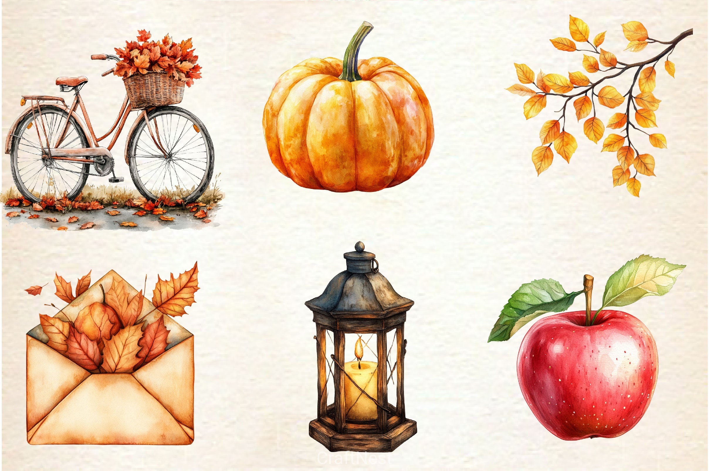 Lovely Autumn Clipart Bundle - CraftNest - Digital Crafting and Art