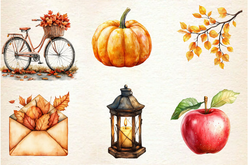 Lovely Autumn Clipart Bundle - CraftNest - Digital Crafting and Art