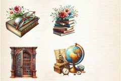 Old Library Clipart Bundle 2 - CraftNest - Digital Crafting and Art