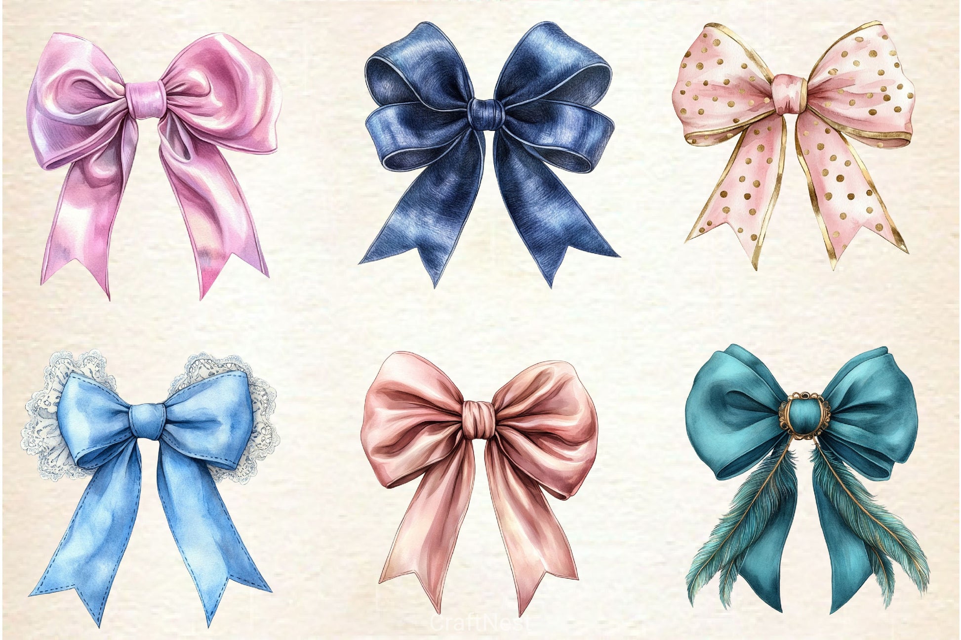 Bows Clipart Bundle - CraftNest - Digital Crafting and Art