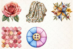 Cottage Quilts Fussy Clipart Bundle - CraftNest - Digital Crafting and Art