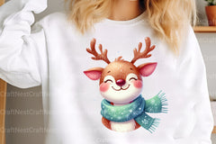 Funny Reindeer Christmas Clipart Bundle 8 - CraftNest - Digital Crafting and Art