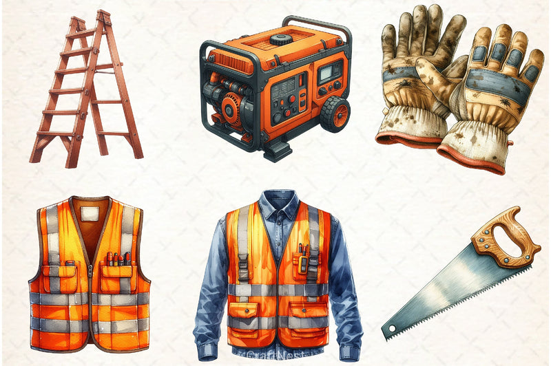 Construction Clipart Bundle 3 - CraftNest - Digital Crafting and Art
