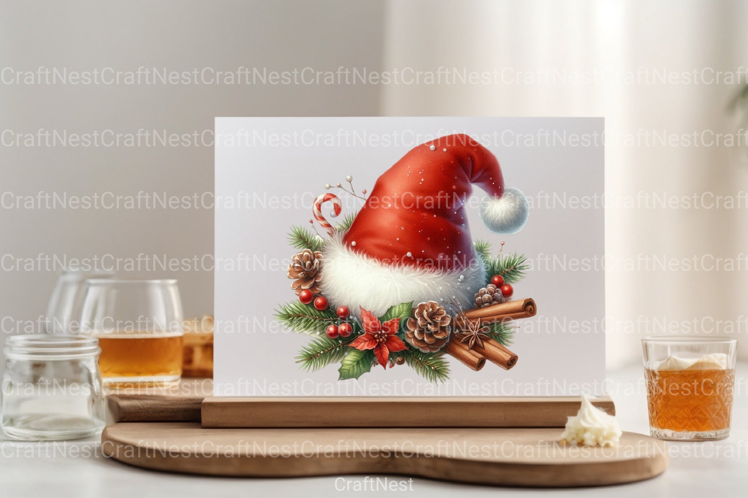 Christmas Santa Hat Clipart Bundle 12 - CraftNest - Digital Crafting and Art