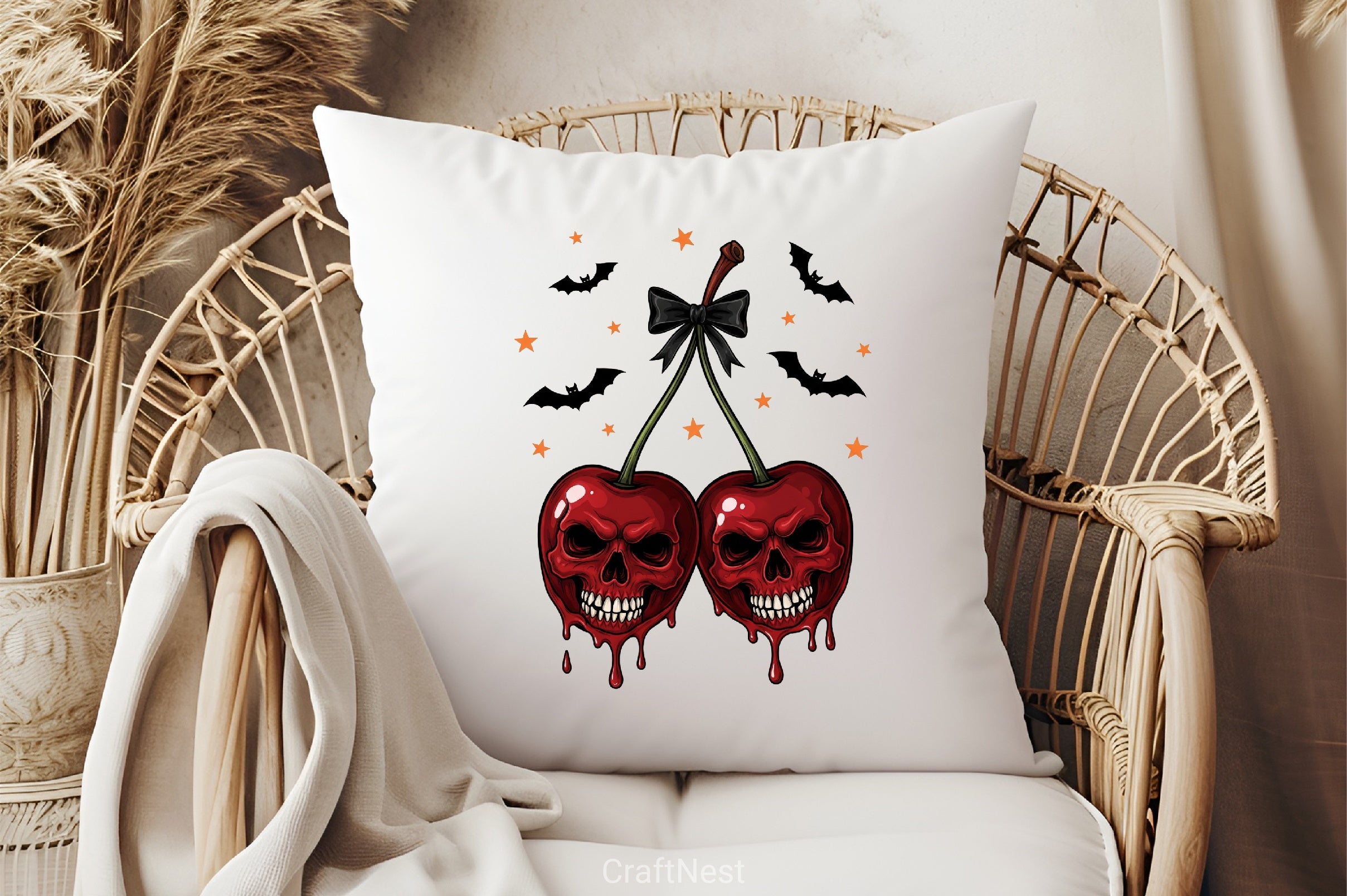 Skull Cherries Halloween Clipart Bundle - CraftNest - Digital Crafting and Art