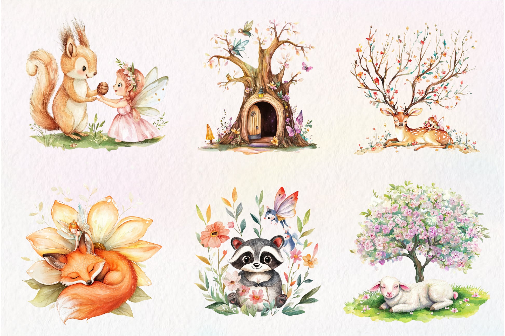 Garden Fairies Floral Animals Clipart Bundle - CraftNest - Digital Crafting and Art