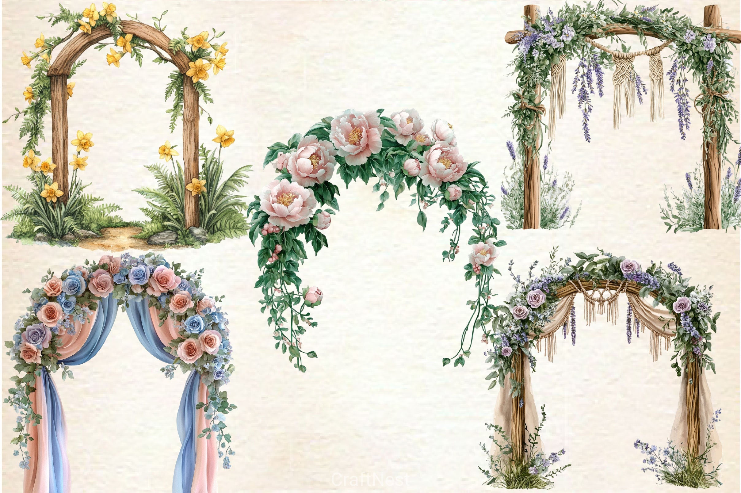 Spring Arches Clipart Bundle 2 - CraftNest - Digital Crafting and Art