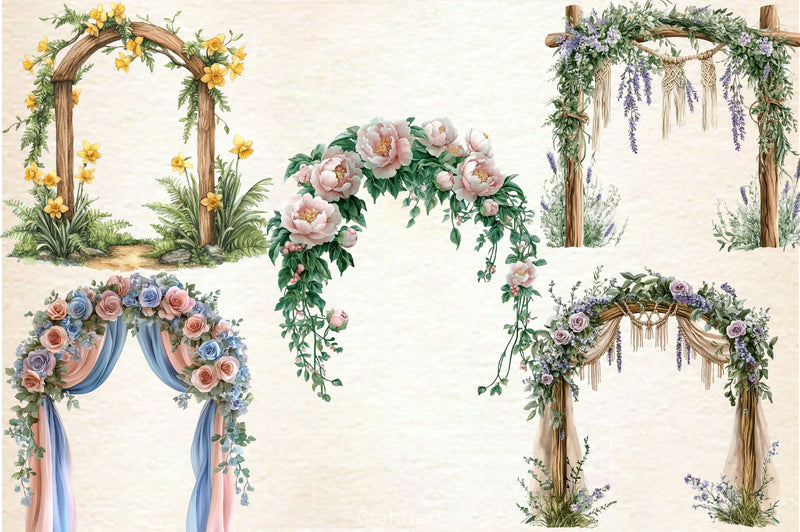 Spring Arches Clipart Bundle 2 - CraftNest - Digital Crafting and Art