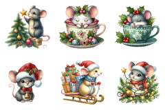 Christmas Mouse Clipart Bundle 11 - CraftNest - Digital Crafting and Art