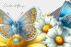 Flowers Butterfly Clipart Bundle - CraftNest - Digital Crafting and Art