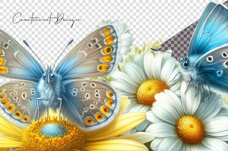 Flowers Butterfly Clipart Bundle - CraftNest - Digital Crafting and Art