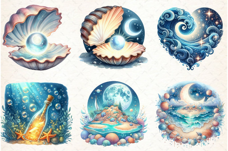 Magical Ocean Clipart Bundle - CraftNest - Digital Crafting and Art