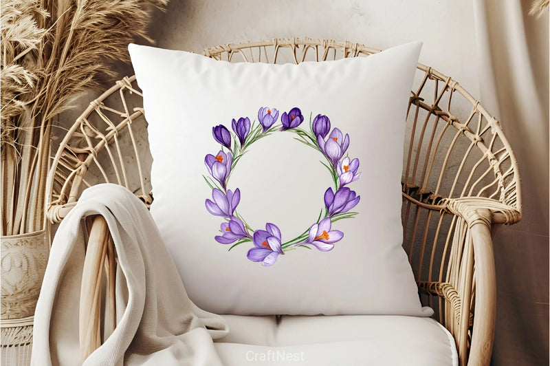 Spring Crocus Flower Clipart Bundle - CraftNest - Digital Crafting and Art