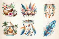 Ocean Boho Summer Clipart Bundle 2 - CraftNest - Digital Crafting and Art