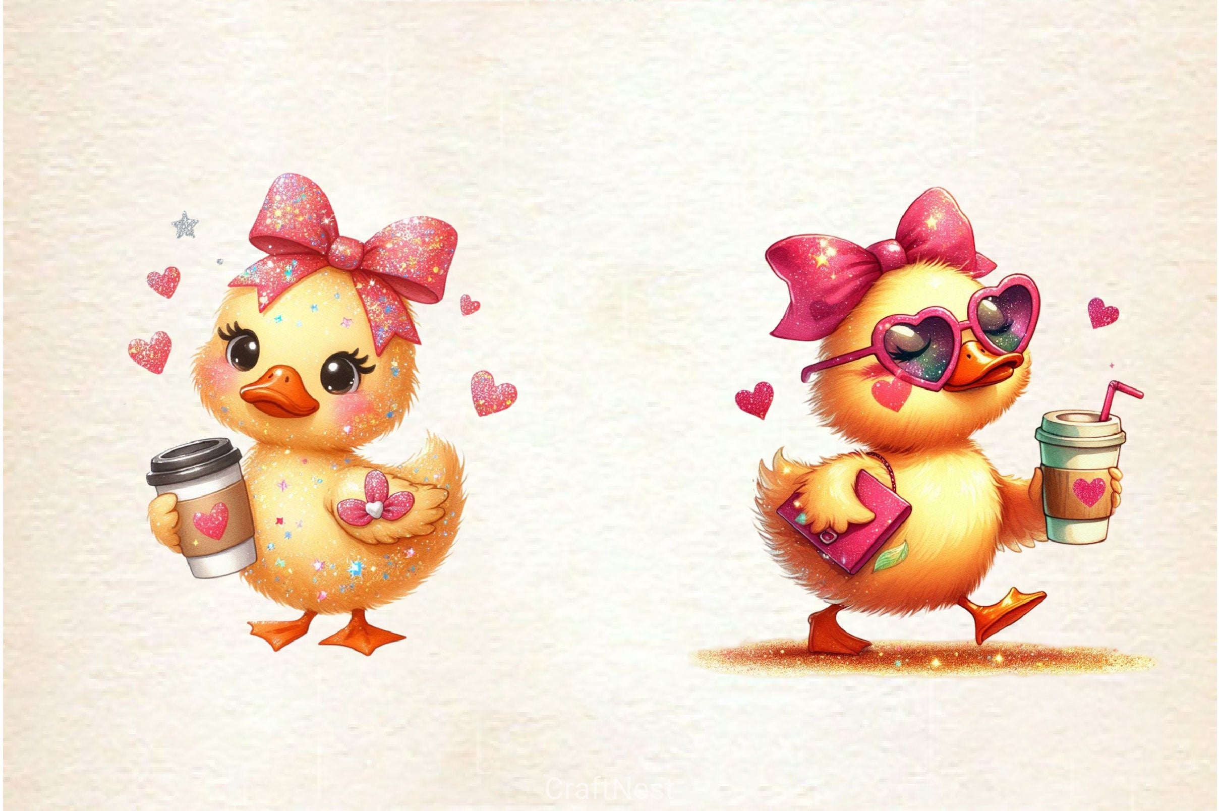 Valentine Duck Clipart Bundle - CraftNest - Digital Crafting and Art