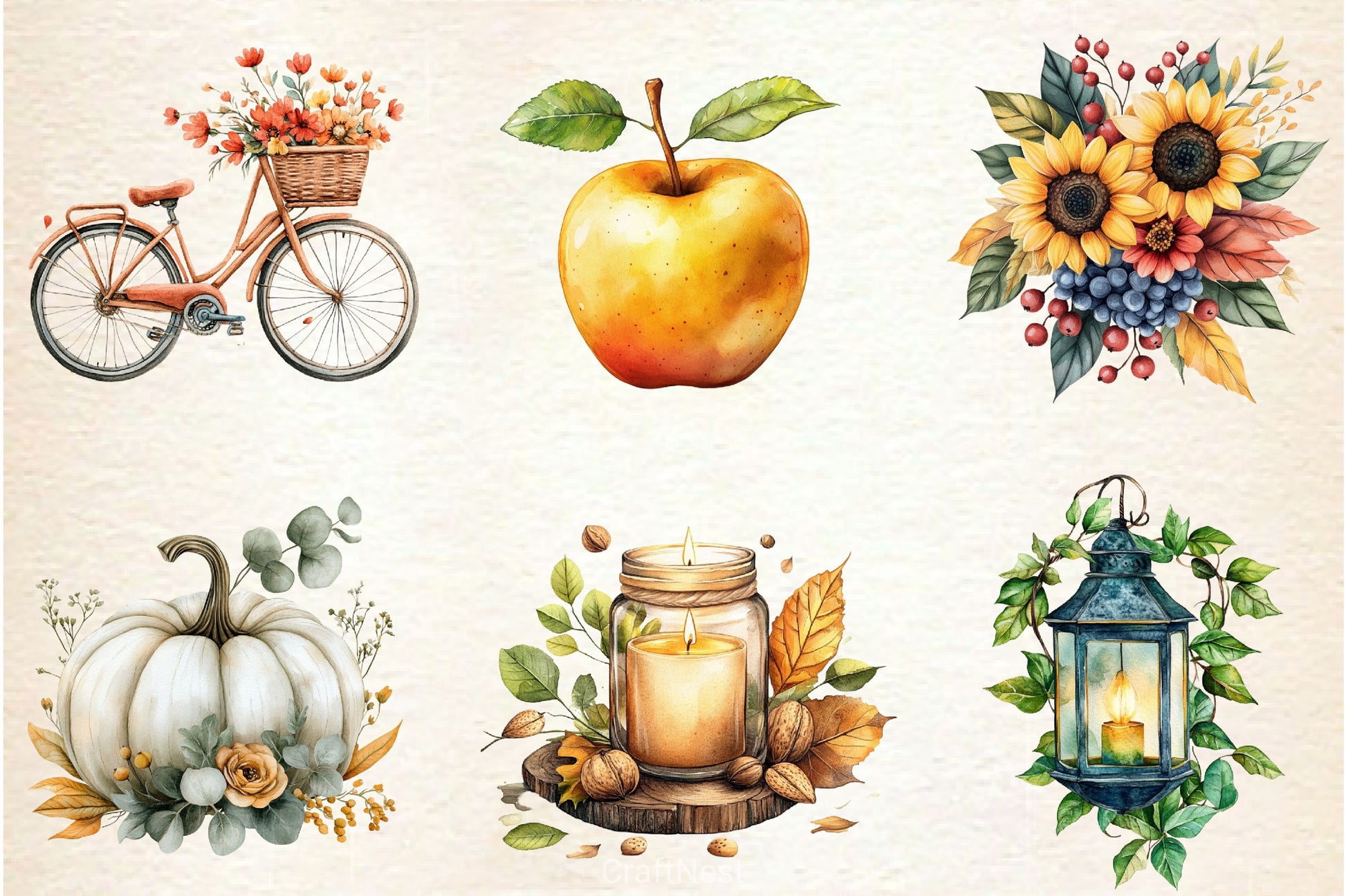 Beautiful Fall Clipart Bundle 3 - CraftNest - Digital Crafting and Art