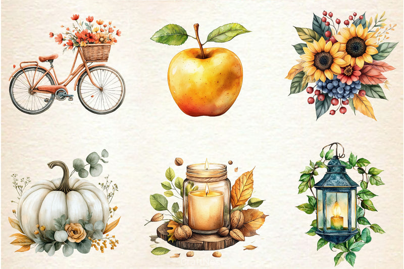 Beautiful Fall Clipart Bundle 3 - CraftNest - Digital Crafting and Art