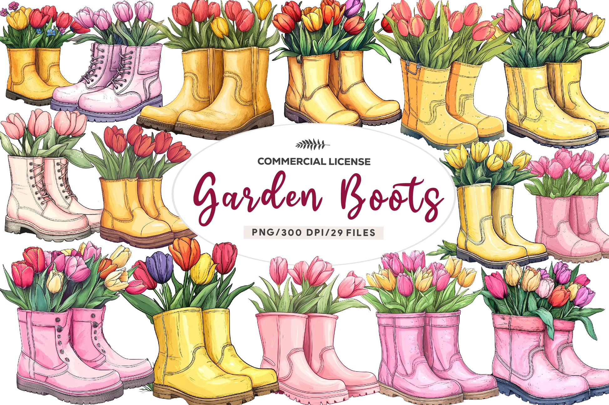 Garden Boots Clipart Bundle - CraftNest - Digital Crafting and Art