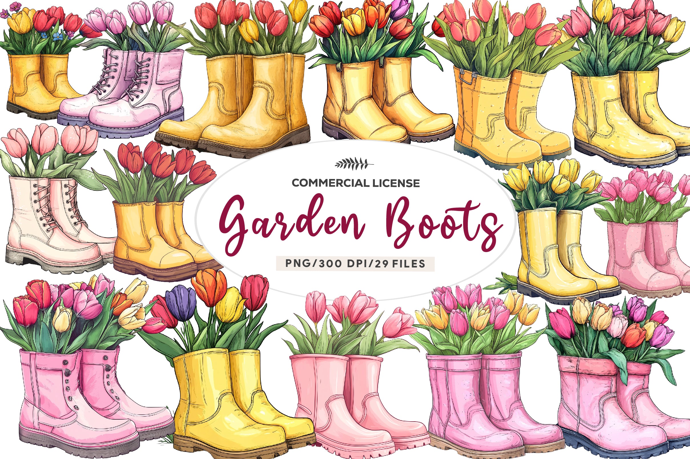 Garden Boots Clipart Bundle - CraftNest - Digital Crafting and Art
