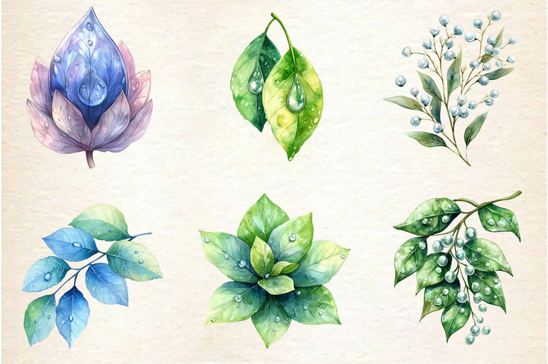 Spring Water Droplets Clipart Bundle 3 - CraftNest - Digital Crafting and Art