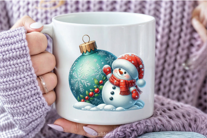 Funny Christmas Snowman Clipart Bundle 10 - CraftNest - Digital Crafting and Art