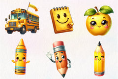 Cute Back To School Clipart Bundle - CraftNest - Digital Crafting and Art