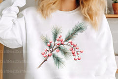 Pink Christmas Magic Winter Woodland Clipart Bundle - CraftNest - Digital Crafting and Art