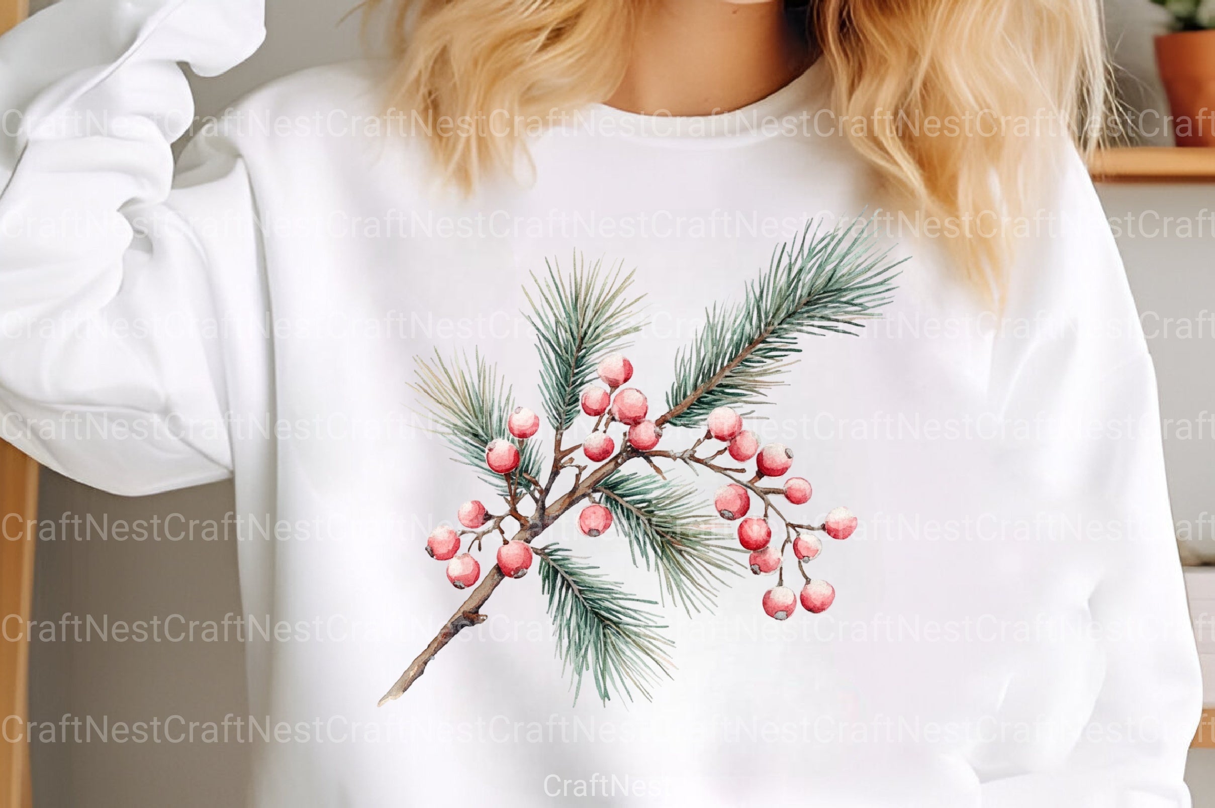 Pink Christmas Magic Winter Woodland Clipart Bundle - CraftNest - Digital Crafting and Art