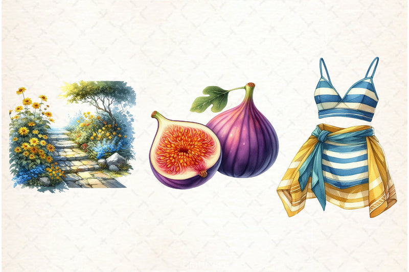 Sun Kissed Summers Clipart Bundle - CraftNest - Digital Crafting and Art