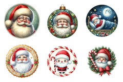 Christmas Santa Claus Ornament Clipart Bundle - CraftNest - Digital Crafting and Art