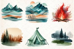 Camping Mode Clipart Bundle - CraftNest - Digital Crafting and Art