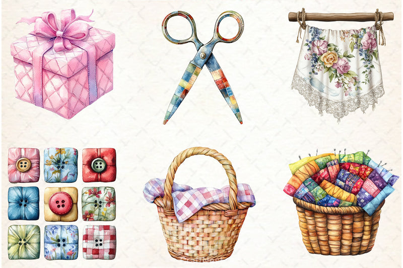 Cottage Quilts Clipart Bundle - CraftNest - Digital Crafting and Art