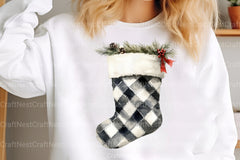 Black & White Christmas Clipart Bundle 1 - CraftNest - Digital Crafting and Art