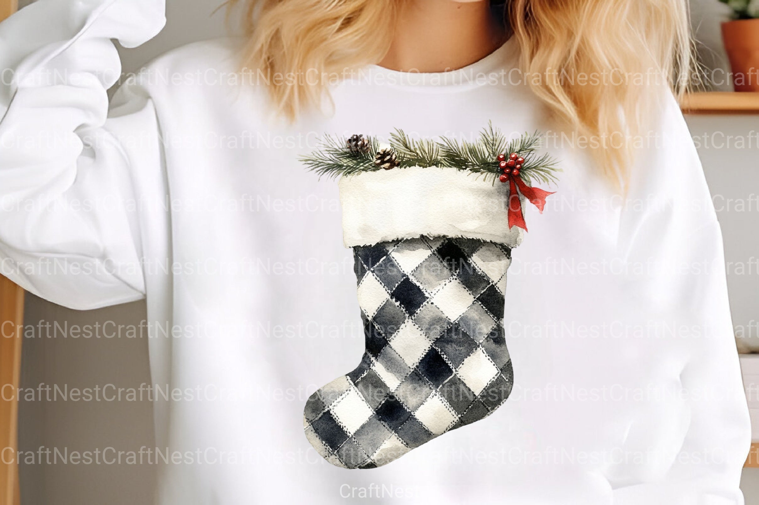 Black & White Christmas Clipart Bundle 1 - CraftNest - Digital Crafting and Art