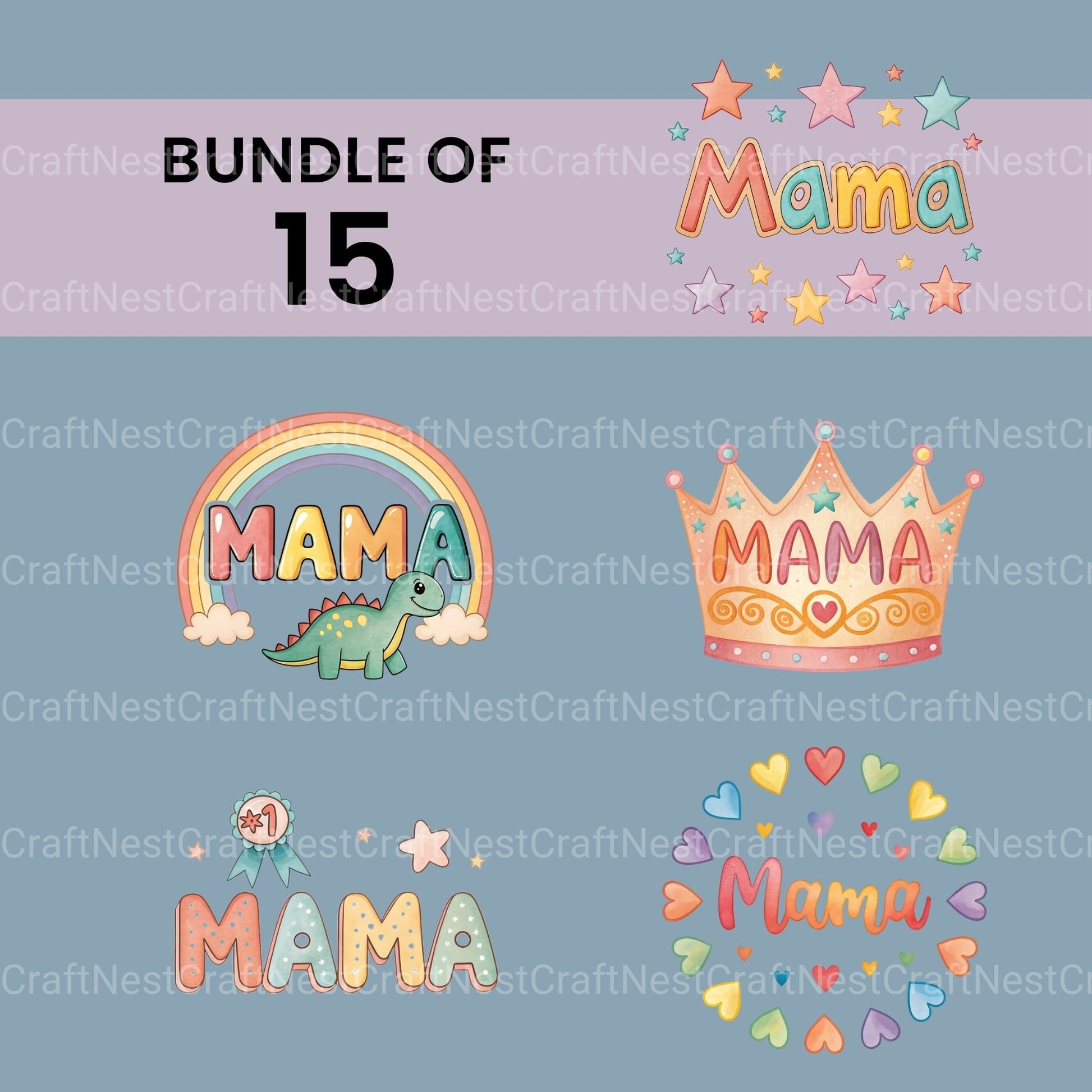 Mama Clipart Bundle - CraftNest - Digital Crafting and Art