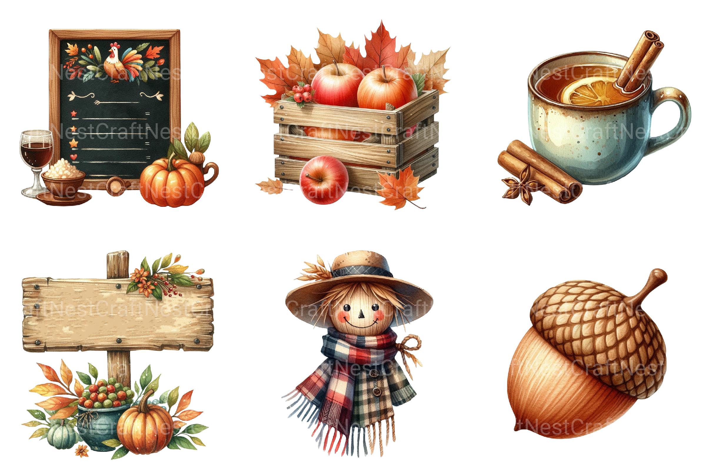 Fall and Thanksgiving Clipart - CraftNest - Digital Crafting and Art