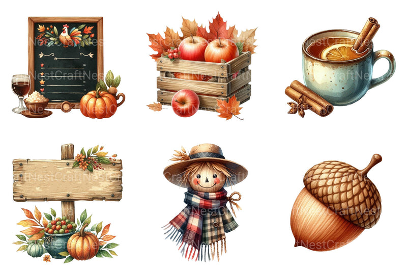 Fall and Thanksgiving Clipart - CraftNest - Digital Crafting and Art
