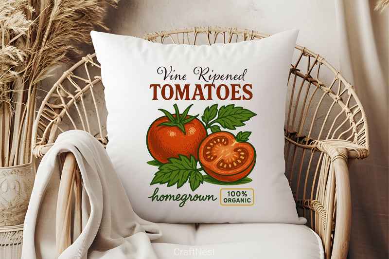 Vine Ripened Tomatoes Organic Clipart Bundle - CraftNest - Digital Crafting and Art