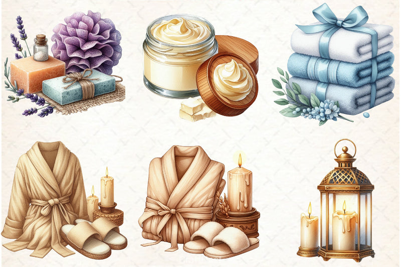 Winter Spa Clipart Bundle - CraftNest - Digital Crafting and Art
