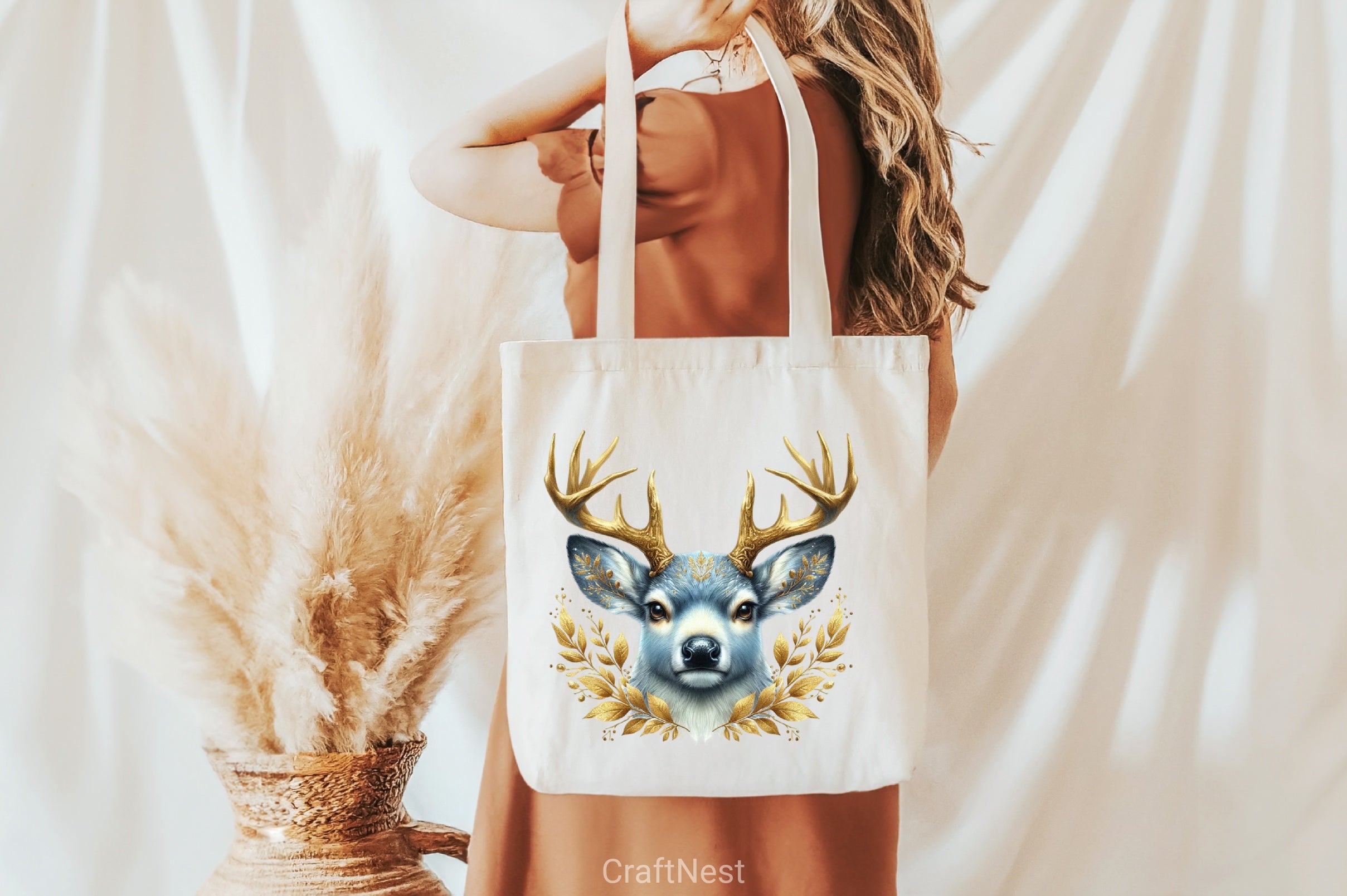 Light Blue & Gold Christmas Clipart Bundle - CraftNest - Digital Crafting and Art