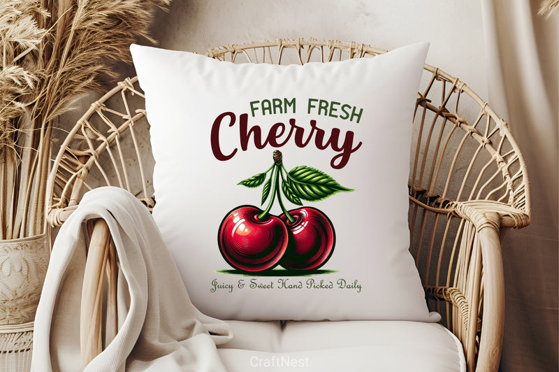 Farm Fresh Cherry Clipart Bundle - CraftNest - Digital Crafting and Art