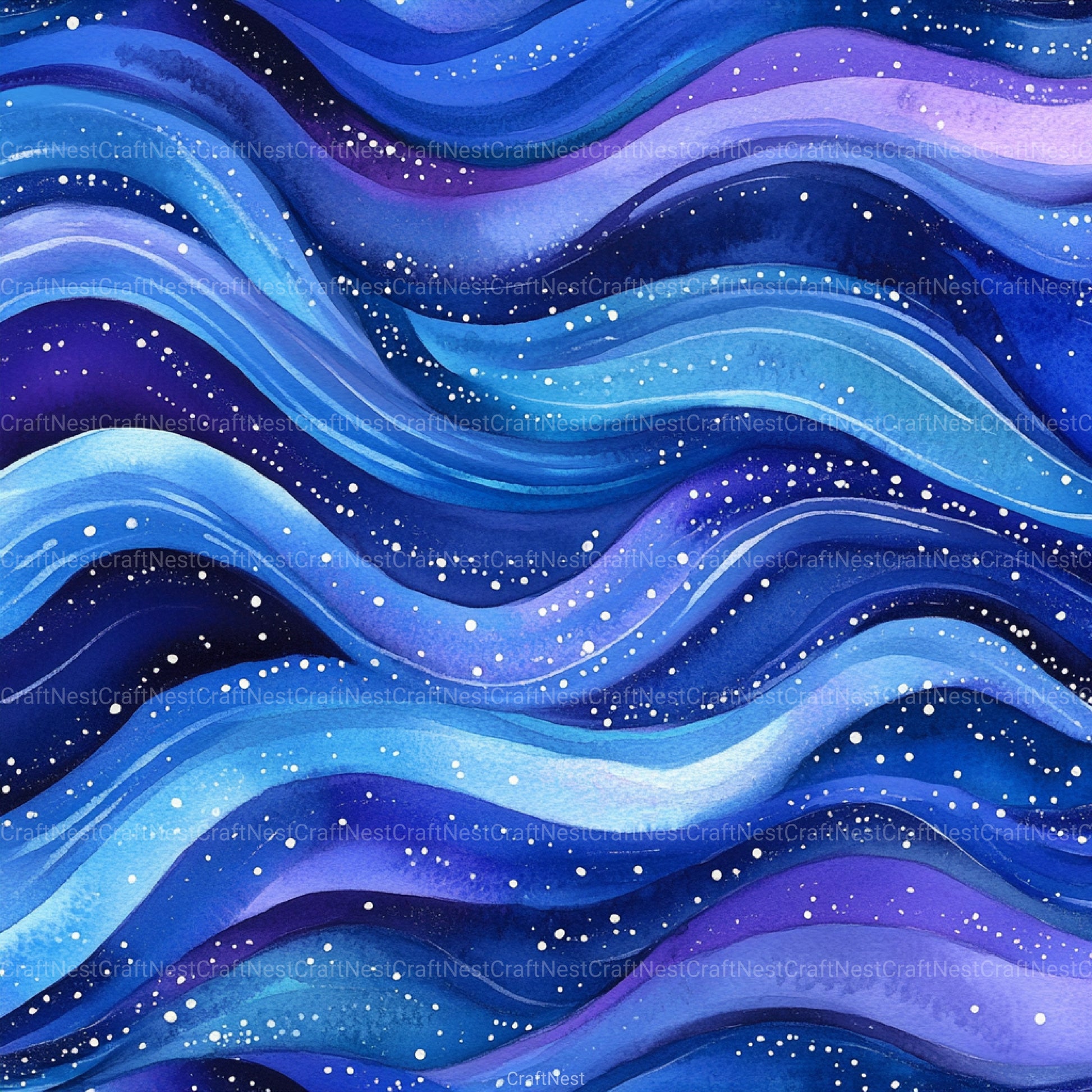 Blue Holographic Glitter Digital Paper - CraftNest - Digital Crafting and Art