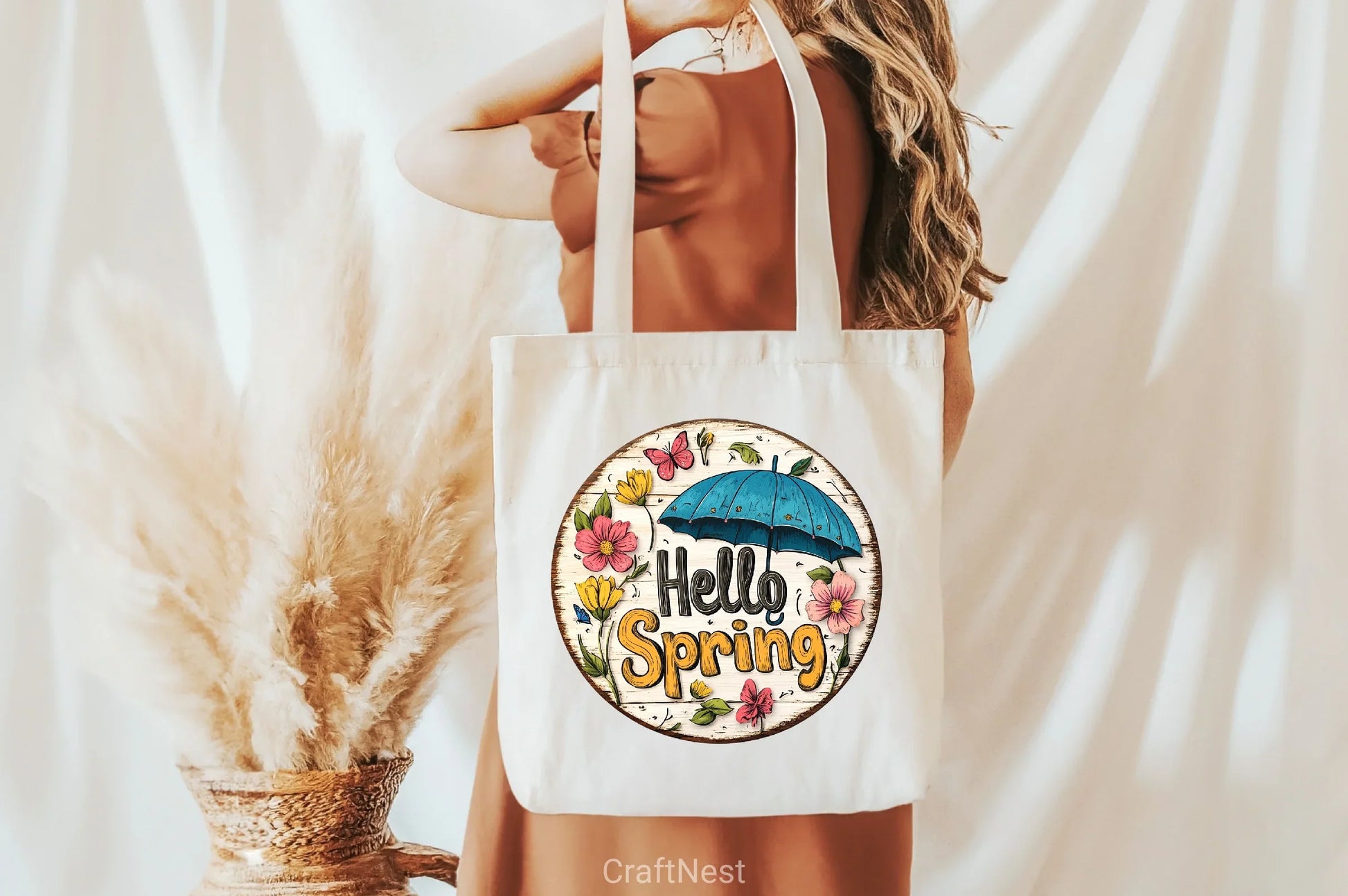 Hello Spring Floral Sign Clipart Bundle - CraftNest - Digital Crafting and Art