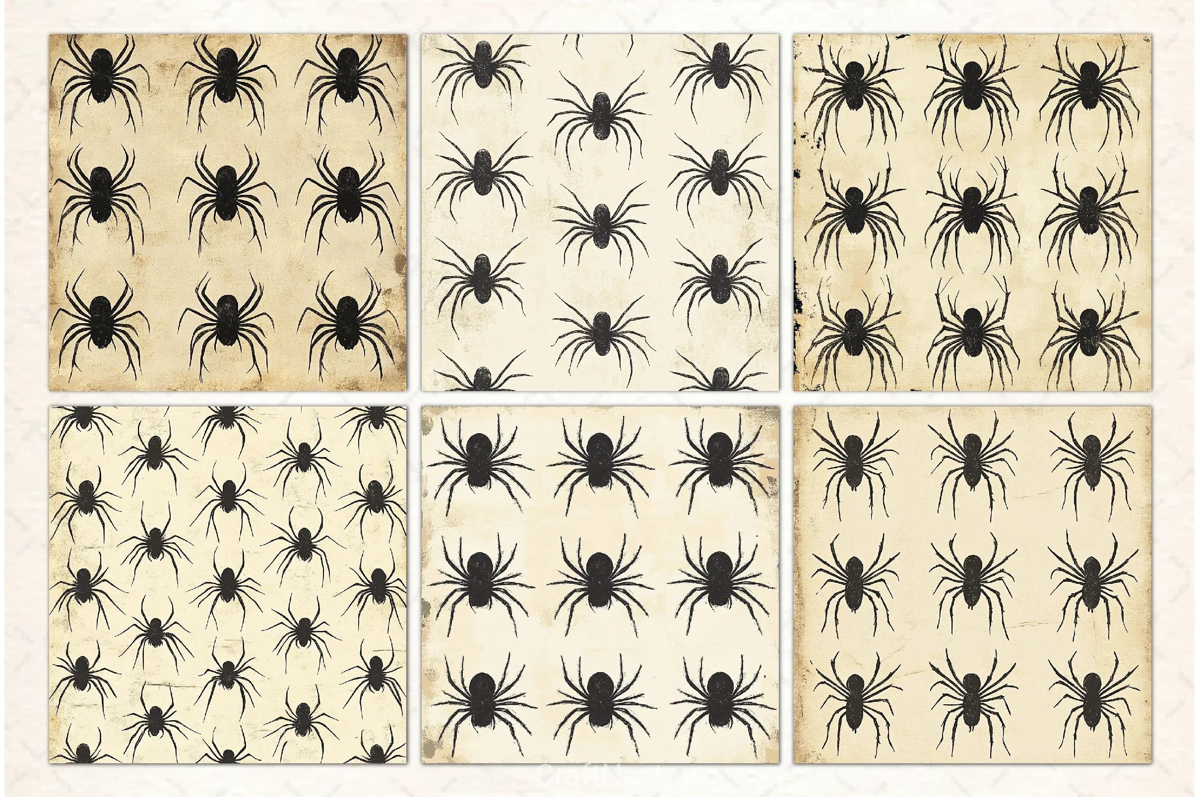 Halloween Spiders Digital Paper Pack - CraftNest - Digital Crafting and Art