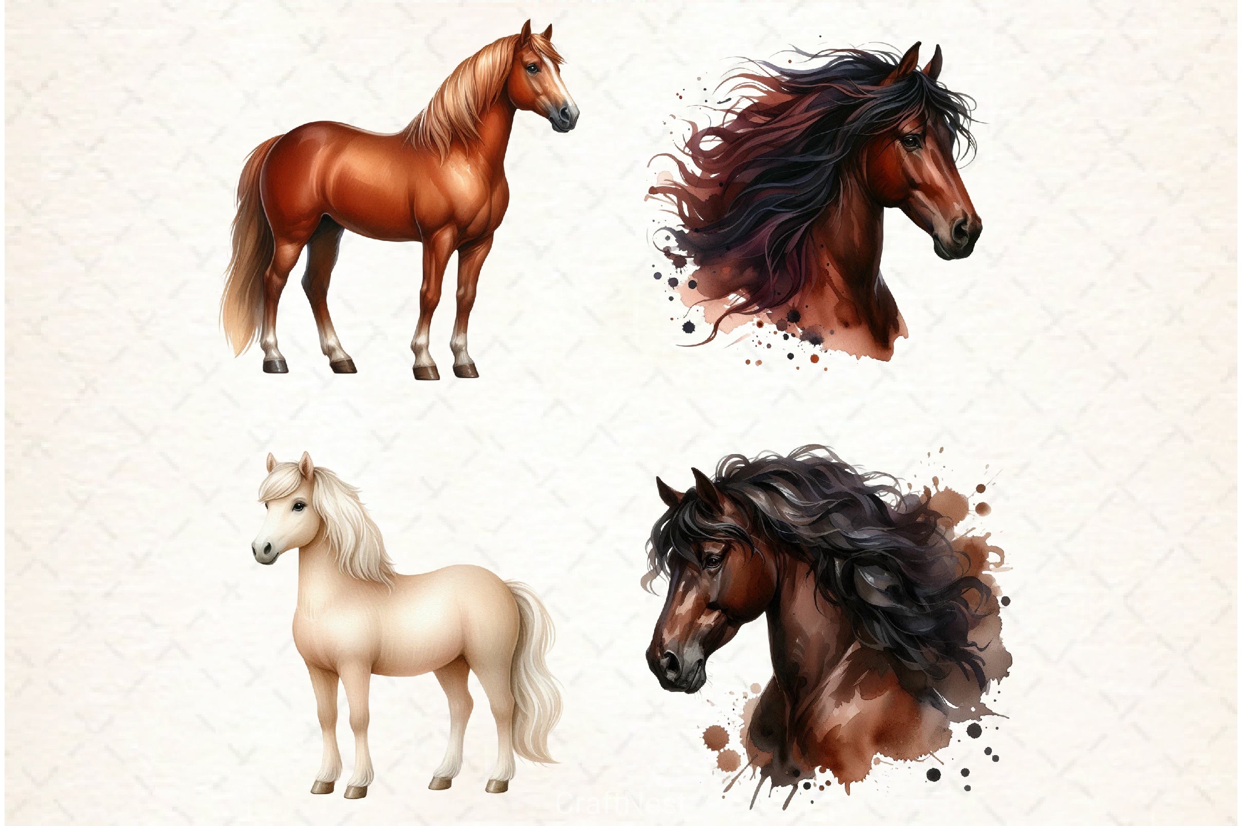 Horse Clipart Bundle - CraftNest - Digital Crafting and Art