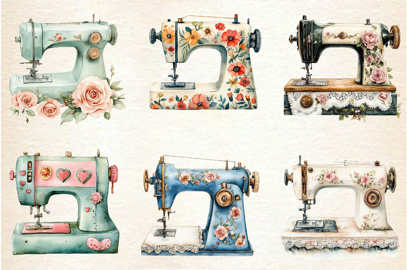 Sewing Machine Clipart Bundle 3 - CraftNest - Digital Crafting and Art