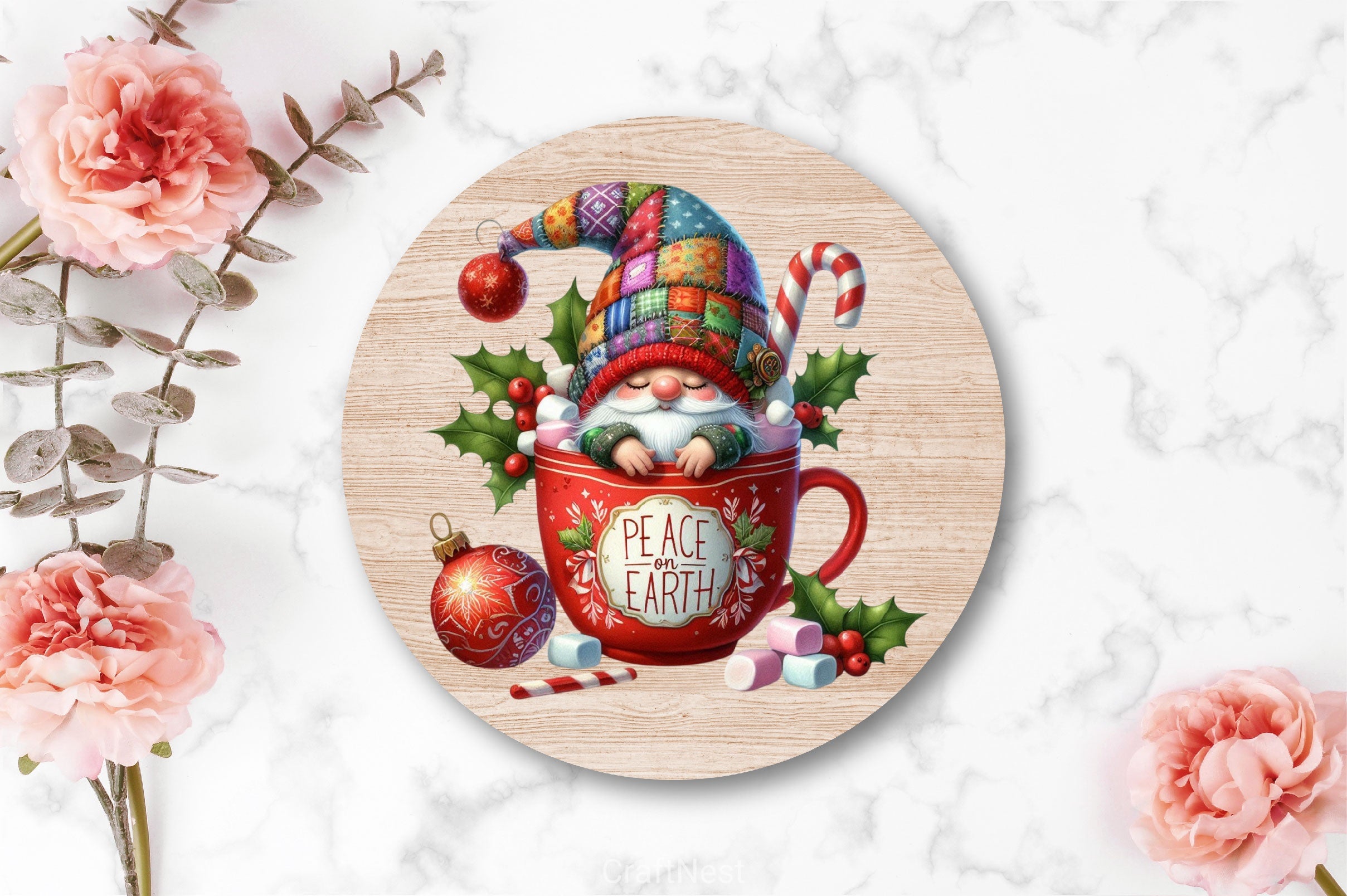 Holiday Christmas Coffee Gnome Clipart Bundle - CraftNest - Digital Crafting and Art