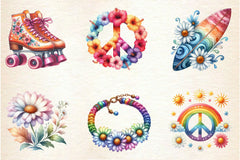 Groovy Summer Clipart Bundle 2 - CraftNest - Digital Crafting and Art