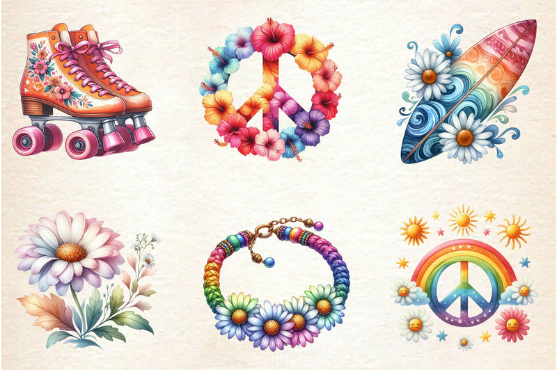 Groovy Summer Clipart Bundle 2 - CraftNest - Digital Crafting and Art